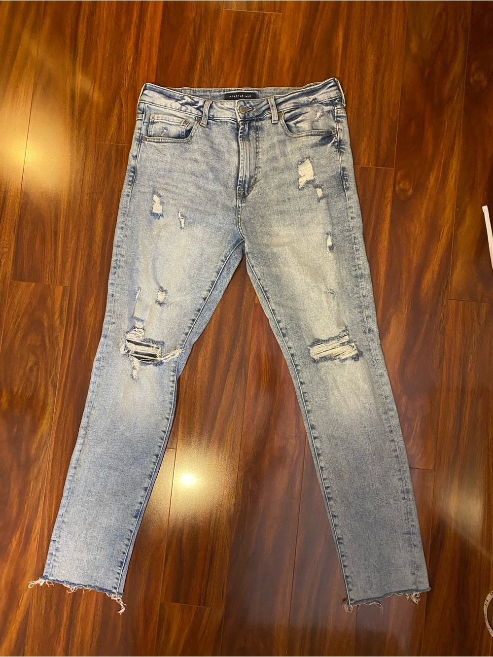 Aeropostale Skinny Taper Light Blue Ripped Skinny Jeans